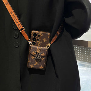 Monogram Samsung Galaxy S Series Case With Card Holder And Strap-RCLV091 - Runycase