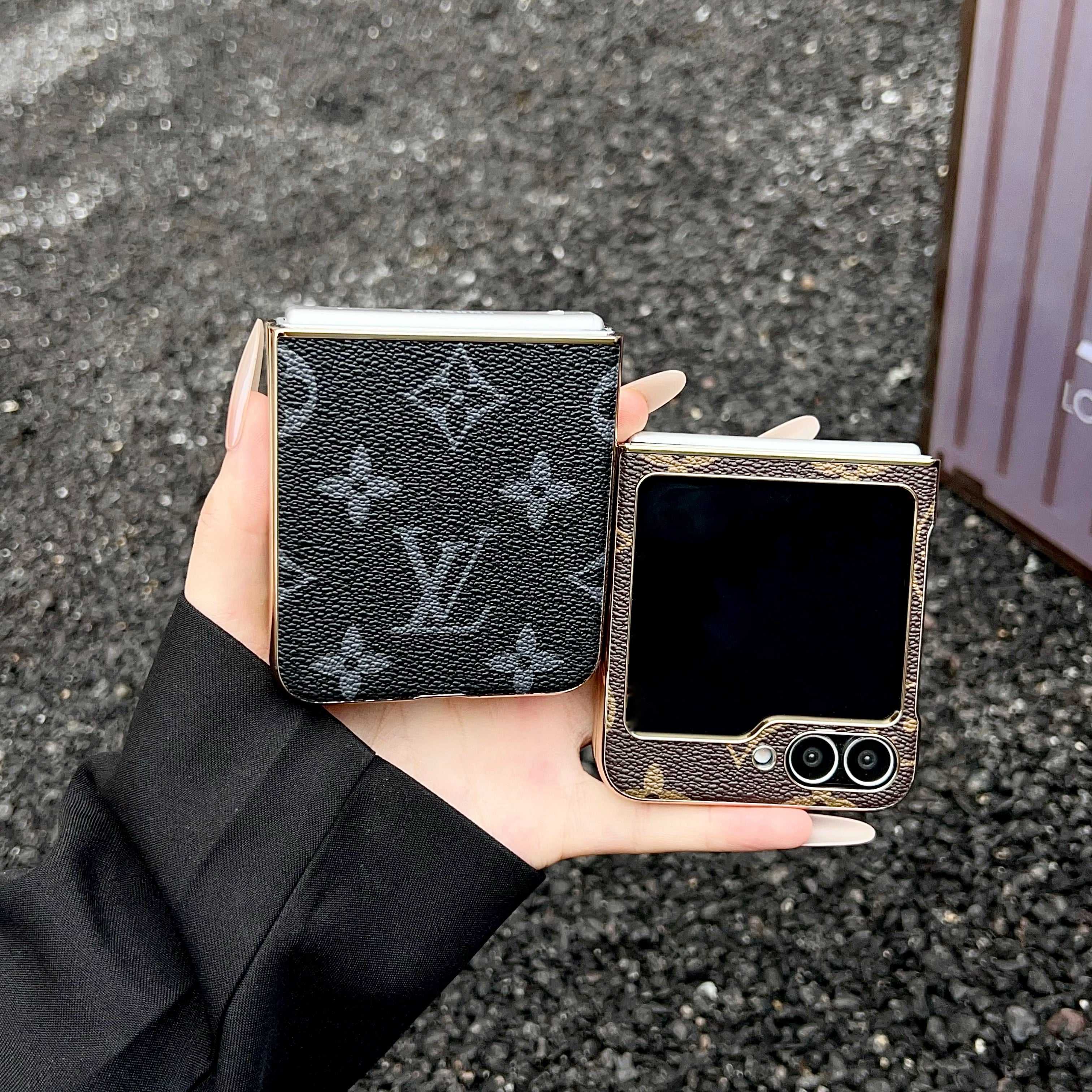 Premium Monogram Samsung Galaxy Z Flip Series Case-RCLV095 - Runycase