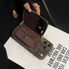 Premium  Monogram iPhone Case With Wallet  For iPhone 17 Series-RCLV186