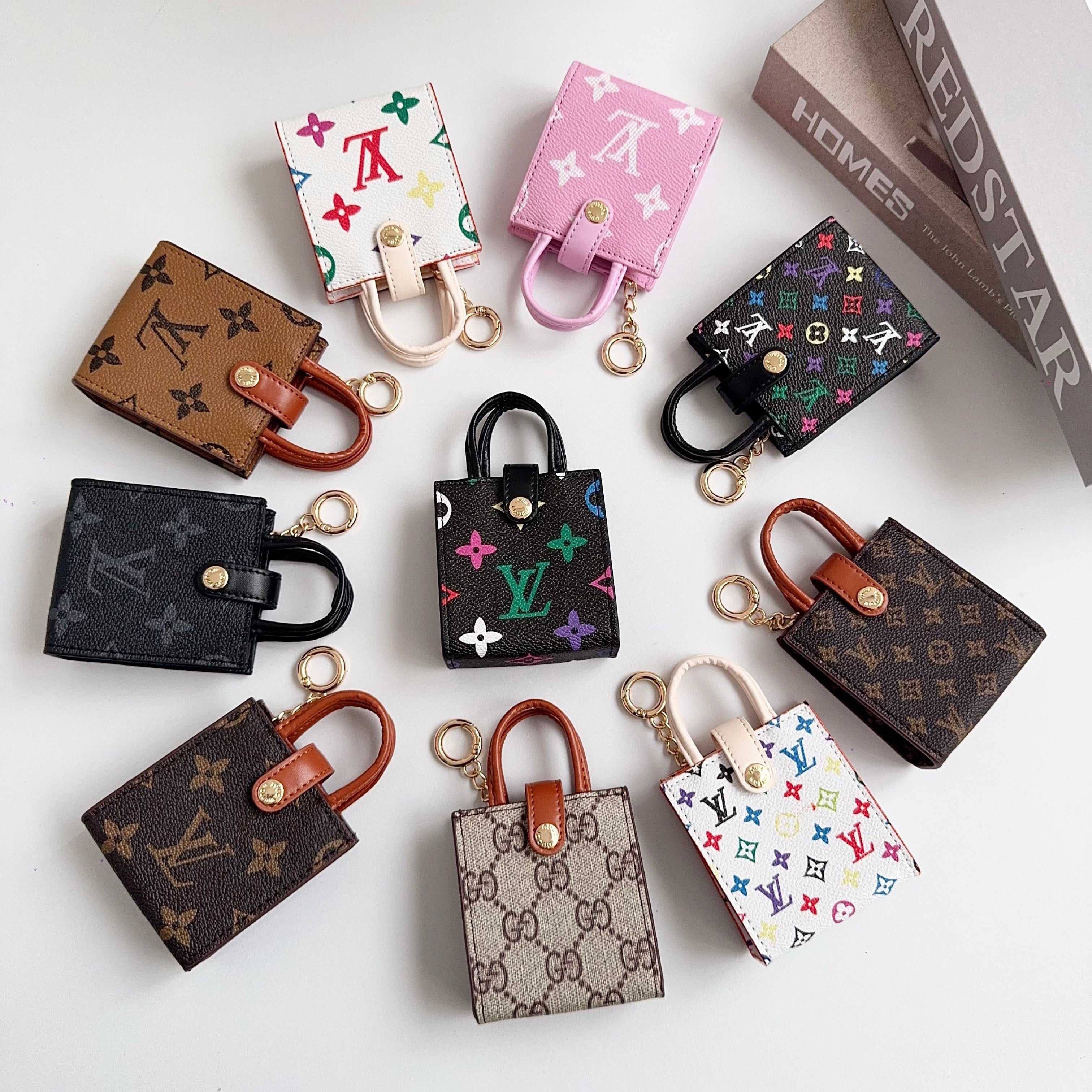 Elegant Leather Monogram AirPods Cases-RCLV122