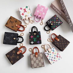 Elegant Leather Monogram AirPods Cases-RCLV122