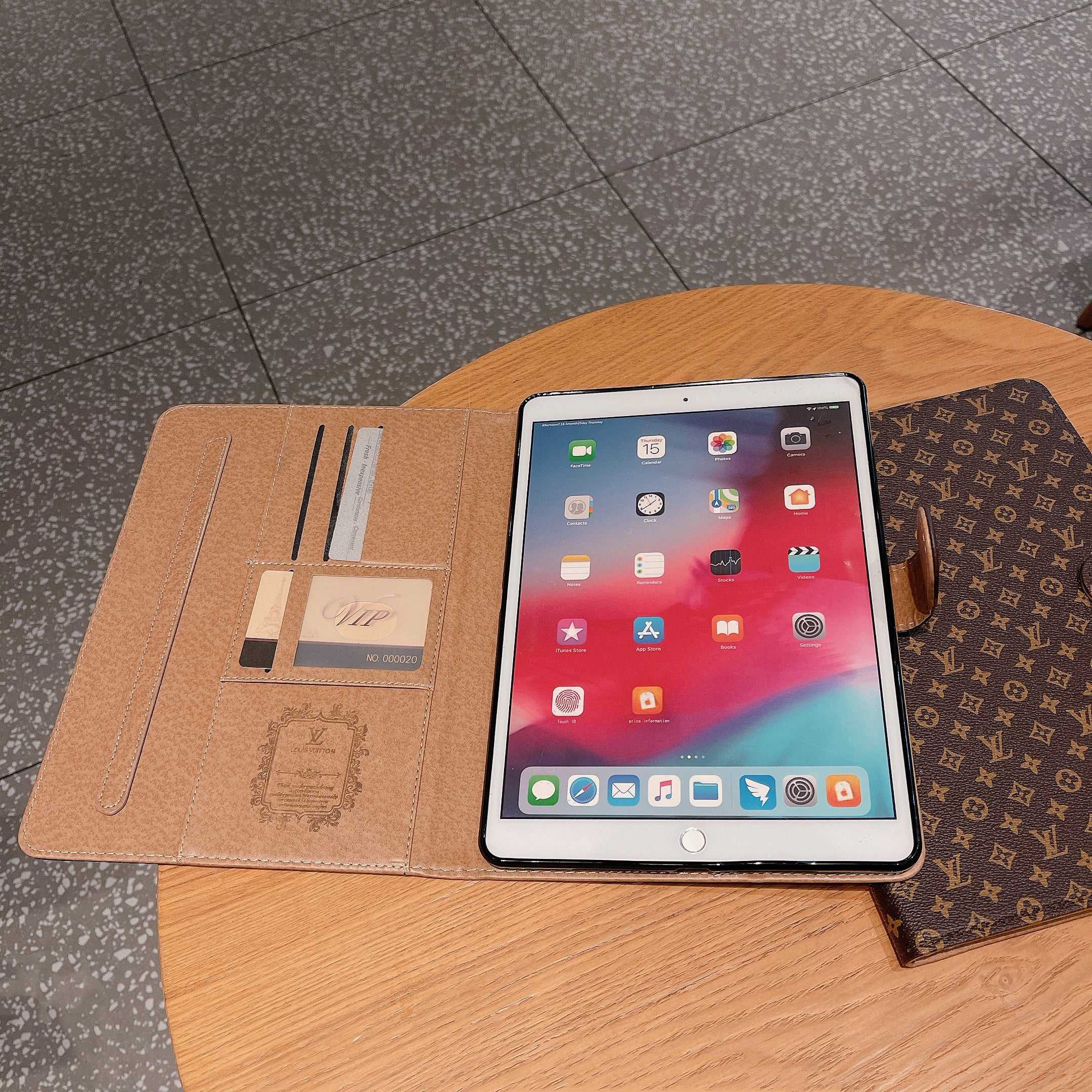 Luxury Leather Monogram  iPad Case Big Printing-RCLV115 - Runycase