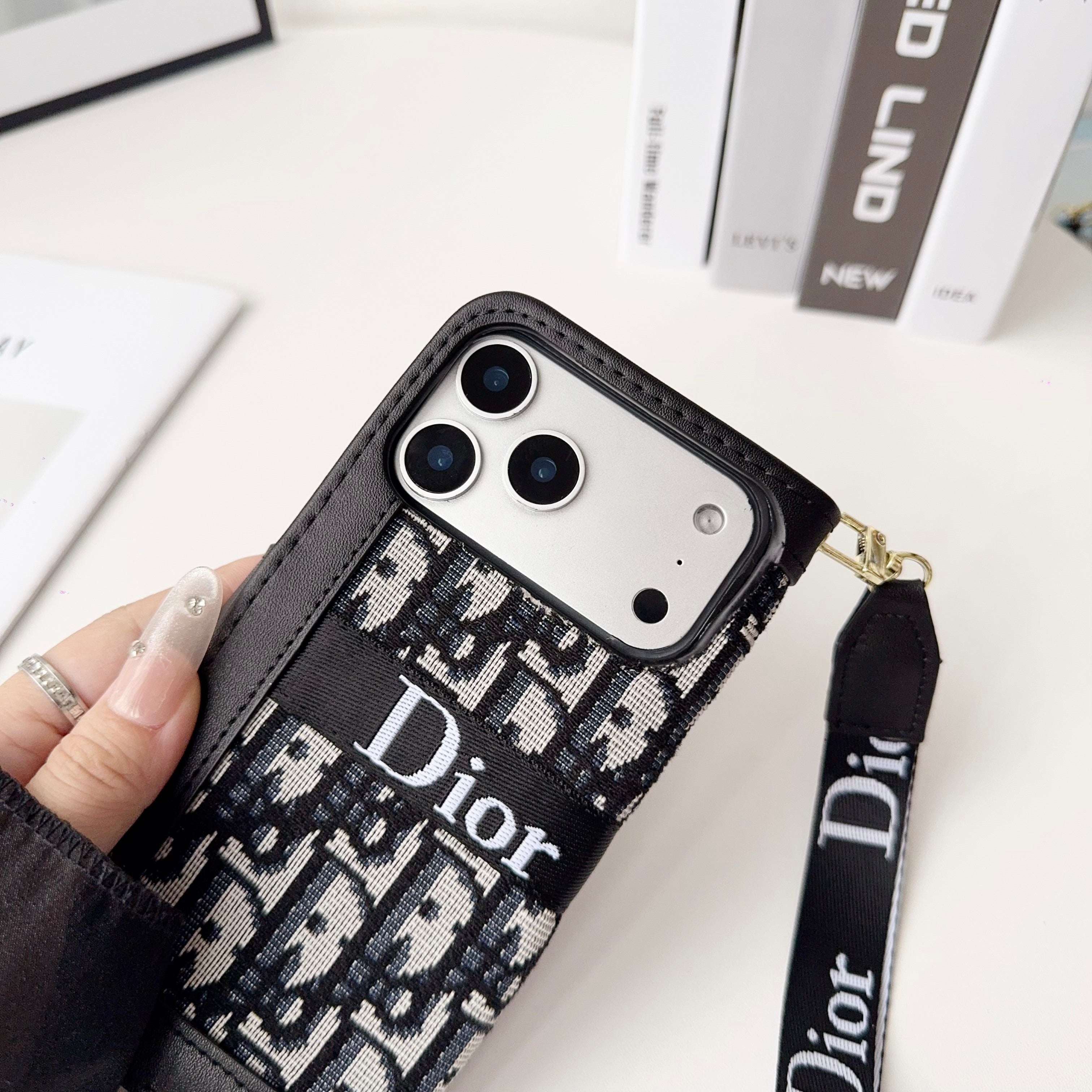 CD iPhone Case With Card Holder And Wrist Strap-RCCD156