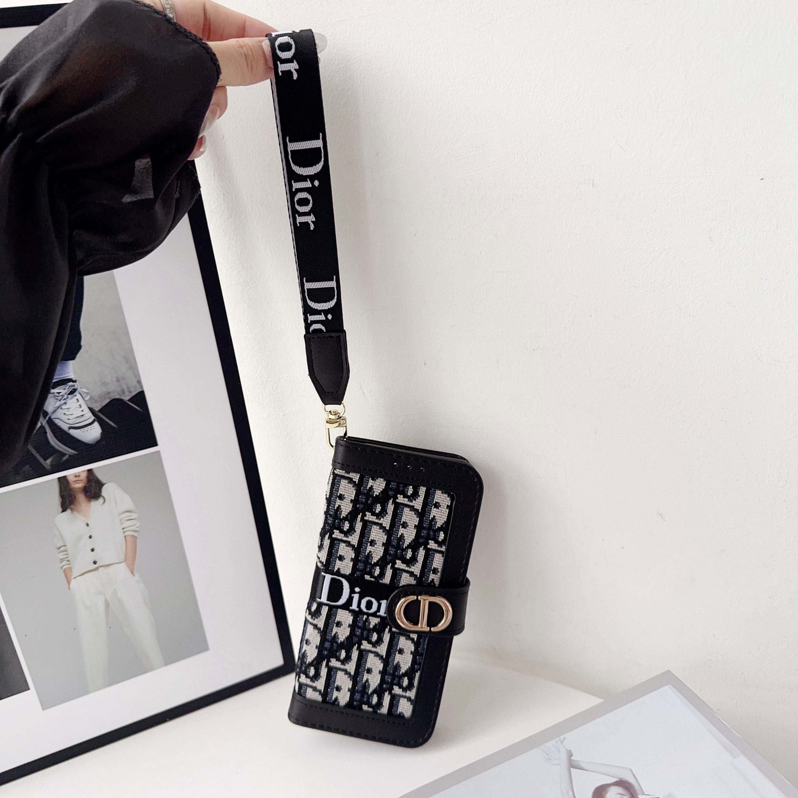 CD iPhone Case With Card Holder And Wrist Strap-RCCD156