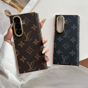 Luxury Leather Monogram Samsung Galaxy Z Fold Series Case Big Printing-RCLV097 - Runycase