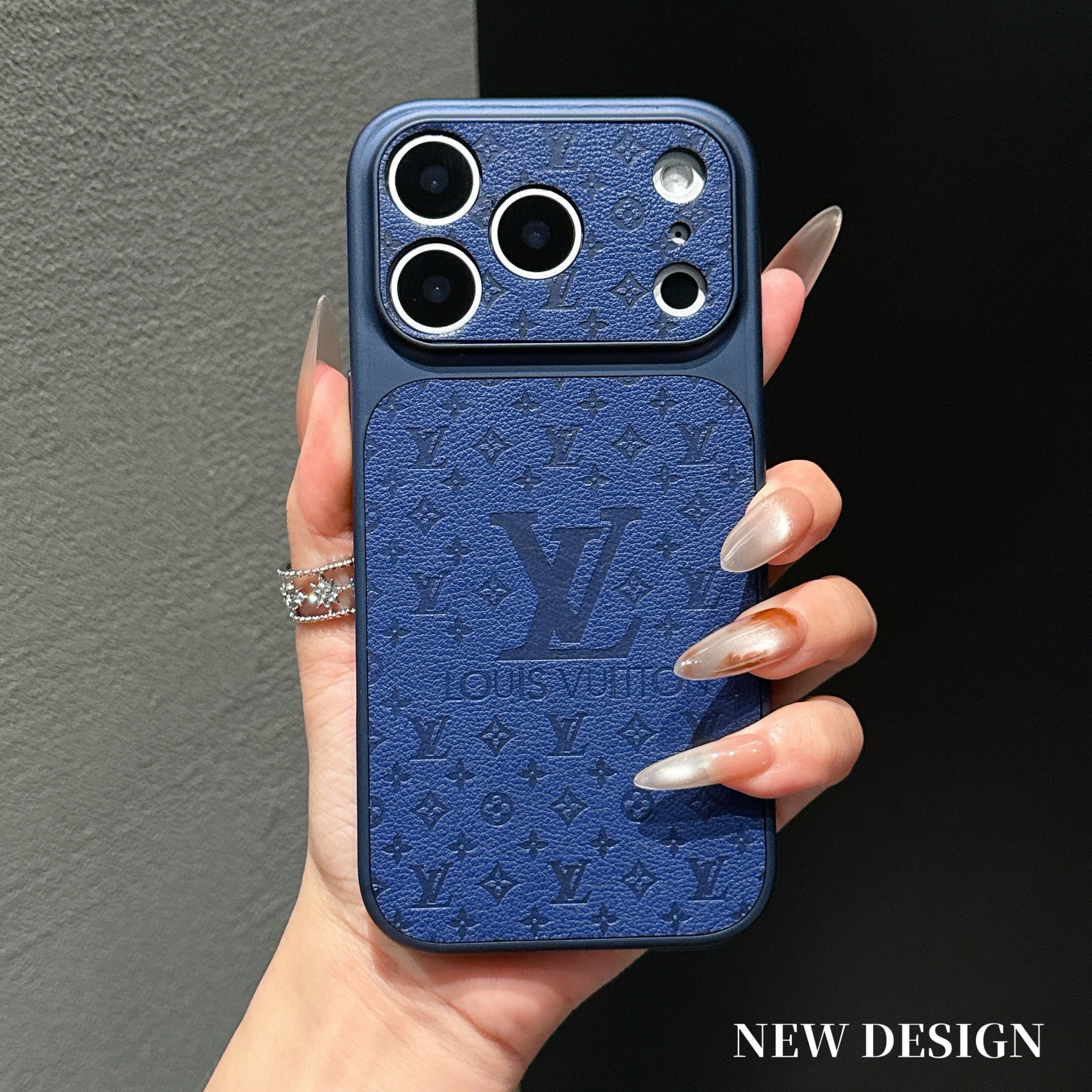 Monogram Premium iPhone Case Blue-RCMO018