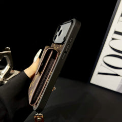 Étui Monogramme Haute Qualité Pour iPhone Série 17 Avec Portefeuille Et Sangle-RCLV177