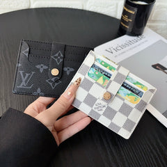 Luxury Leather Monogram Card Wallet-RCLV196