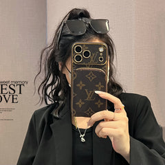 Étui iPhone Monogramme Premium avec Portefeuille Pour iPhone Série 17-RCLV186