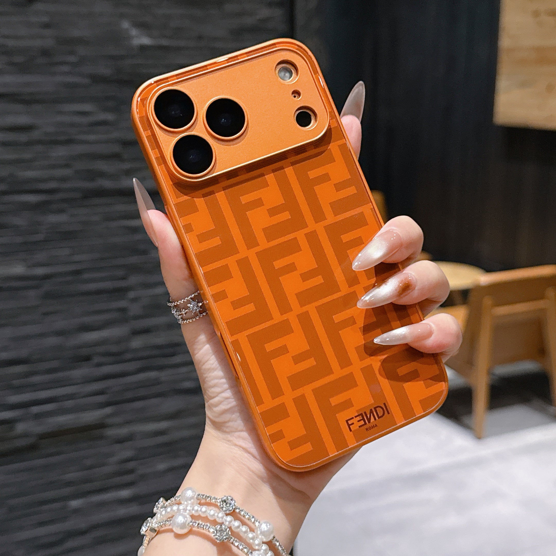 FD Stylish iPhone Case Orange-RCFD027
