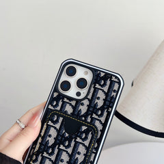 Coque iPhone CD en tissu avec porte-cartes - RCCD155