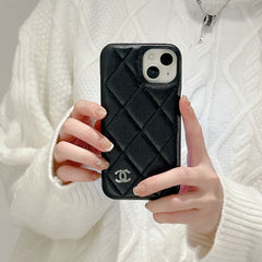 Étui iPhone en Cuir Classique CC Noir -RCCC168