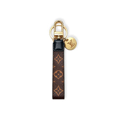 Monogram Wristlet Key Ring With Pendant-RCLV184
