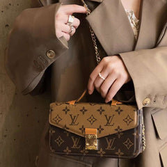 Sac à main Monogram Canvas avec chaîne à porter à l'épaule ou en bandoulière pour téléphone portable