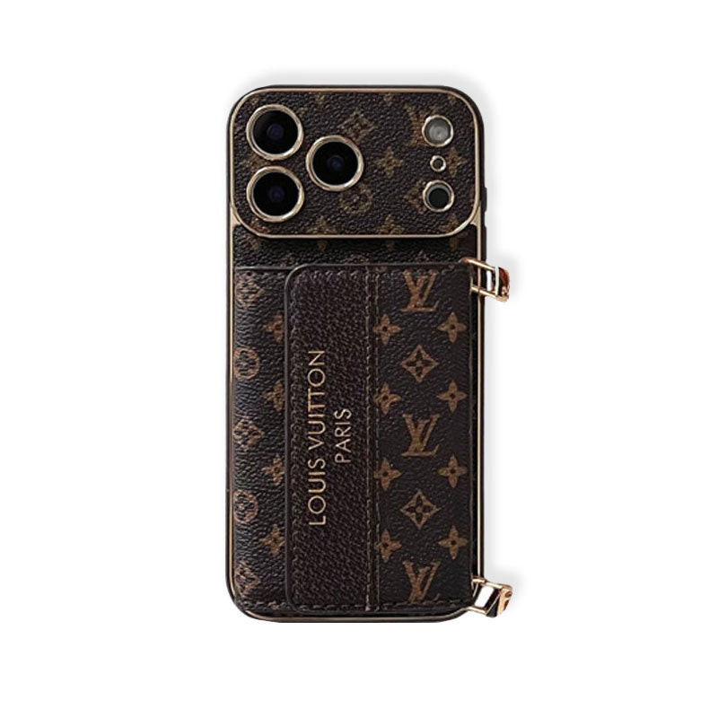 Étui de téléphone avec porte-cartes et sangle, monogramme classique, pour iPhone 17 Series-RCLV175