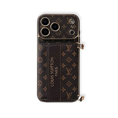 Étui de téléphone avec porte-cartes et sangle, monogramme classique, pour iPhone 17 Series-RCLV175