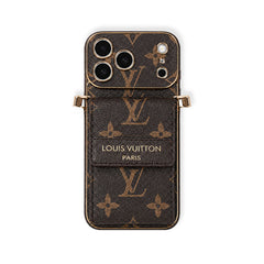 Étui iPhone Monogramme de haute qualité avec portefeuille et bandoulière pour iPhone 17 Series-RCLV188