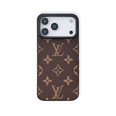 Coque iPhone de luxe en cuir monogrammé pour iPhone 17 Series-RCLV174