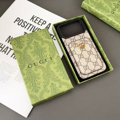 Élégante coque GG pour iPhone avec porte-cartes pour la série iPhone 17-RCGG180