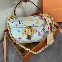Colorful White Vanity Bag
