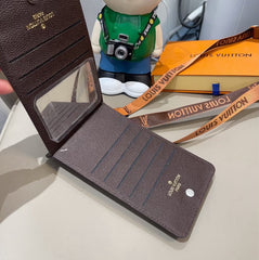 Luxury Leather Monogram Crossbody Phone Purse -RCLV154