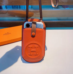 Elegant Leather H Crossbody Phone Purse-RCH157