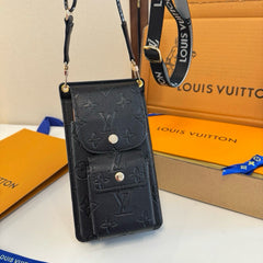 Luxury  Leather Monogram Crossbody Phone Bag-RCLV158