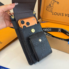 Luxury  Leather Monogram Crossbody Phone Bag-RCLV158
