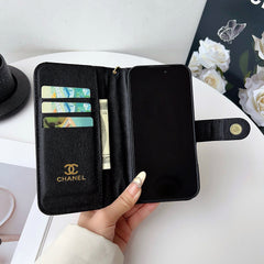 Premium Leather CC iPhone Case With Flip Wallet  -RCCC164