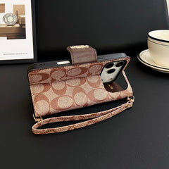 High-quality Leather CH iPhone Case With Flip Wallet -RCCH172