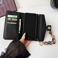 High-quality Leather Monogram iPhone Case With Flip Wallet-RCLV178