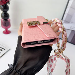 Leather GG iPhone Case With Flip Wallet-RCGG179