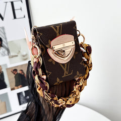 Premium Leather Monogram  Card Wallet-RCLV217