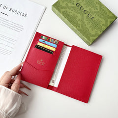 Premium Leather GG Folding Card Wallet-RCGG219