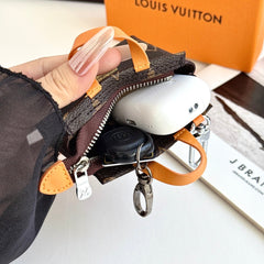 Elegant Leather Monogram AirPods Cases -RCLV224